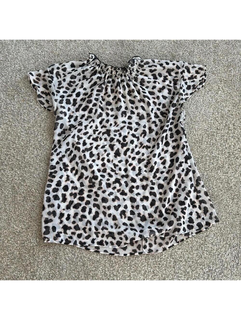 Express Women's Leopard Print Top Blouse Size Small
